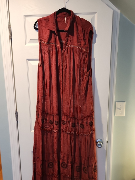 Free People Dresses & Skirts - Free People Rust Red Sleeveless Maxi Dress